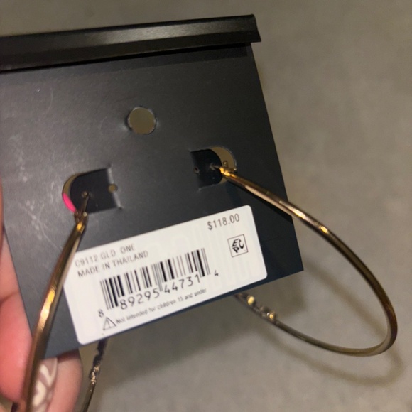 Gold Coach Hoop Earrings - Picture 3 of 3